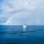 Project to clean the oceans of plastic trash aborted. The structure broke into two parts